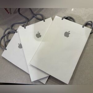 3 Apple White Gift Bags (Phone Watch Size)